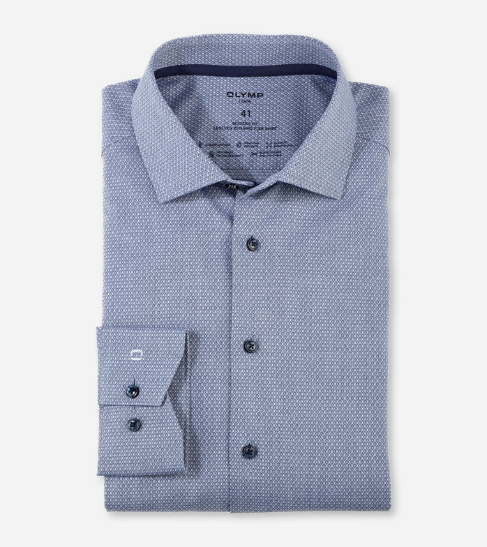 Olymp modern fit, kék mintás ing