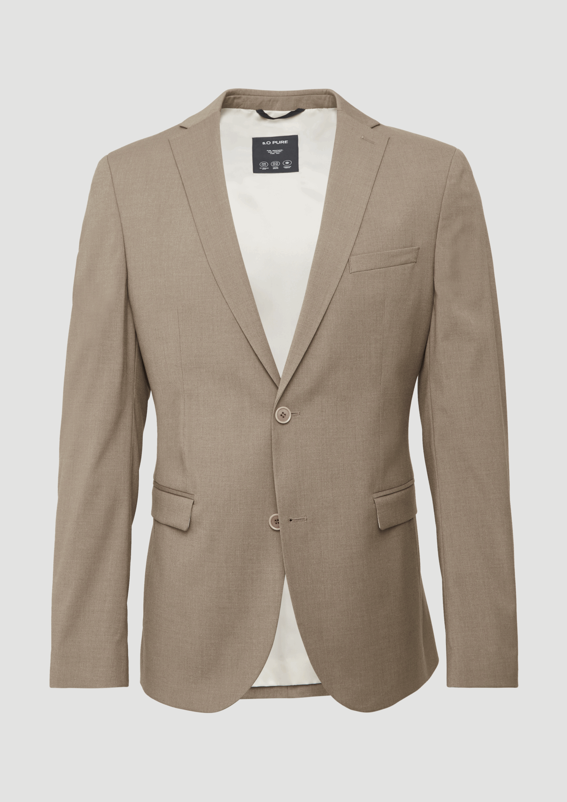 S.Oliver slim fit világos barna öltöny