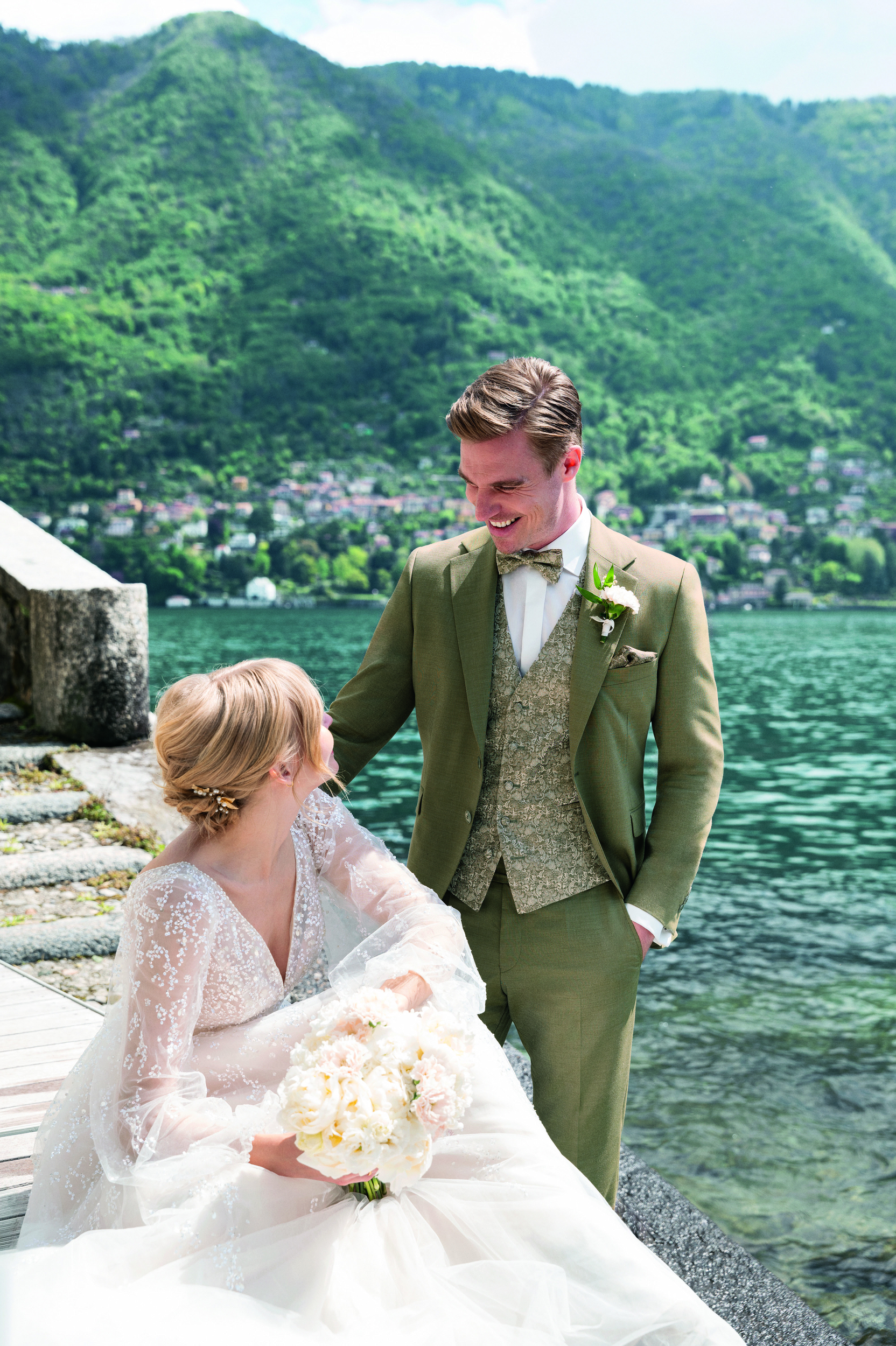 Wilvorst slim fit, türkiz zöld öltöny