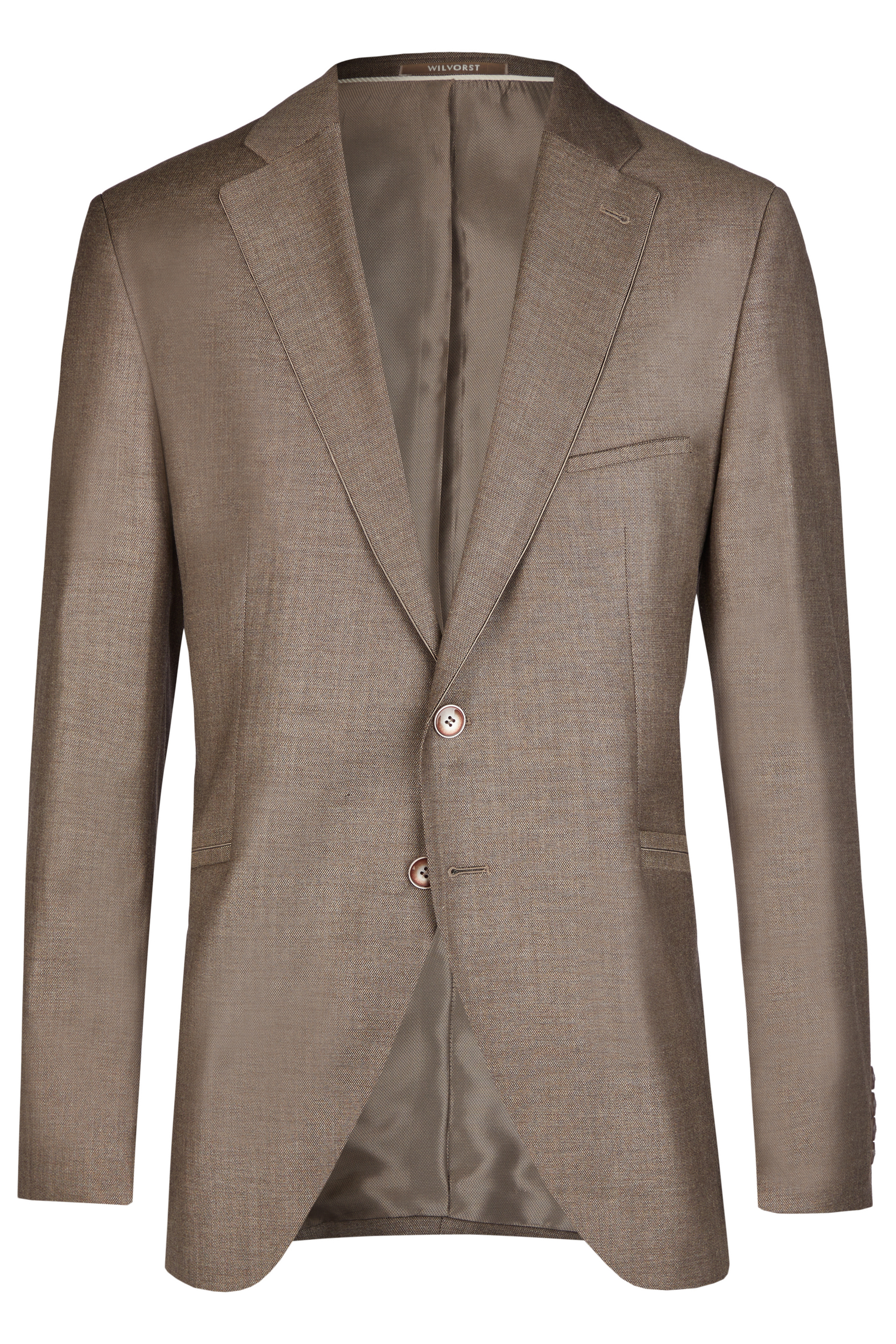 Wilvorst modern fit selyemfényu barna esküvoi öltöny