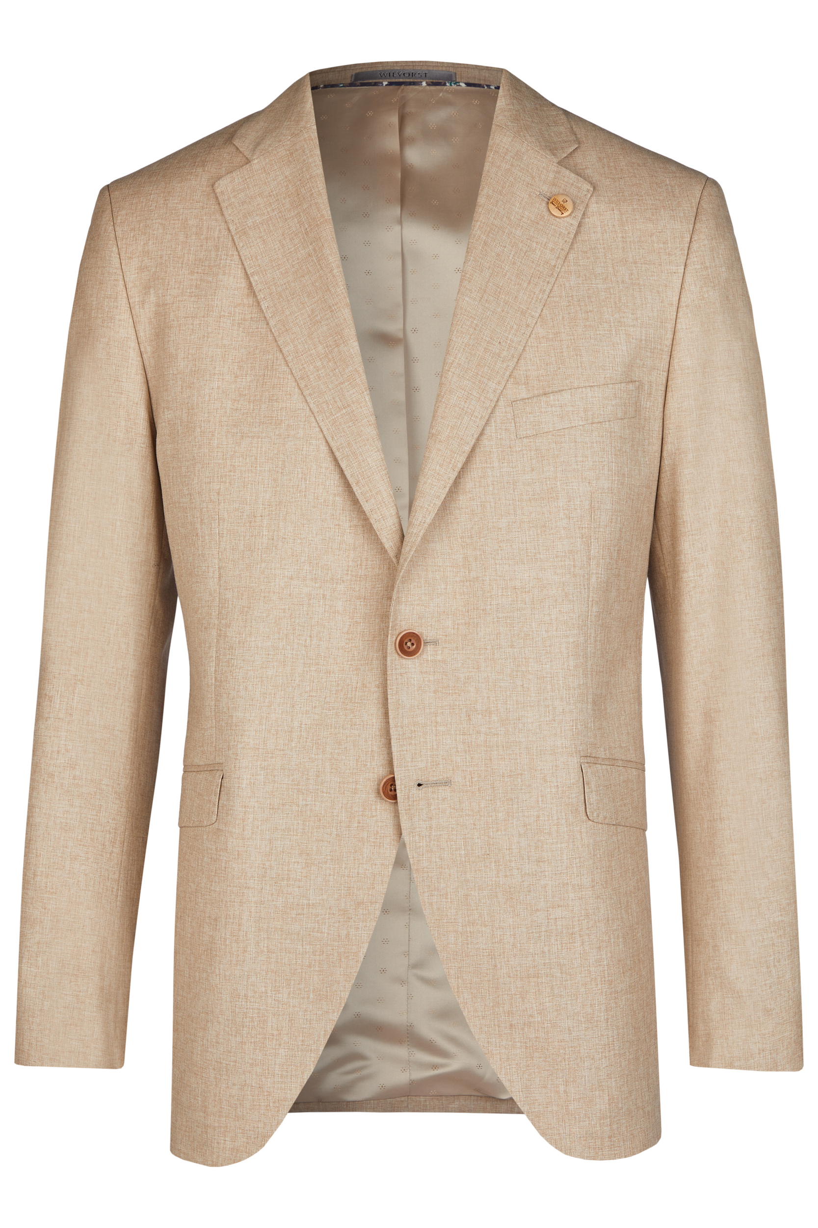 Wilvorst modern fit világos barna vintage esküvoi öltöny