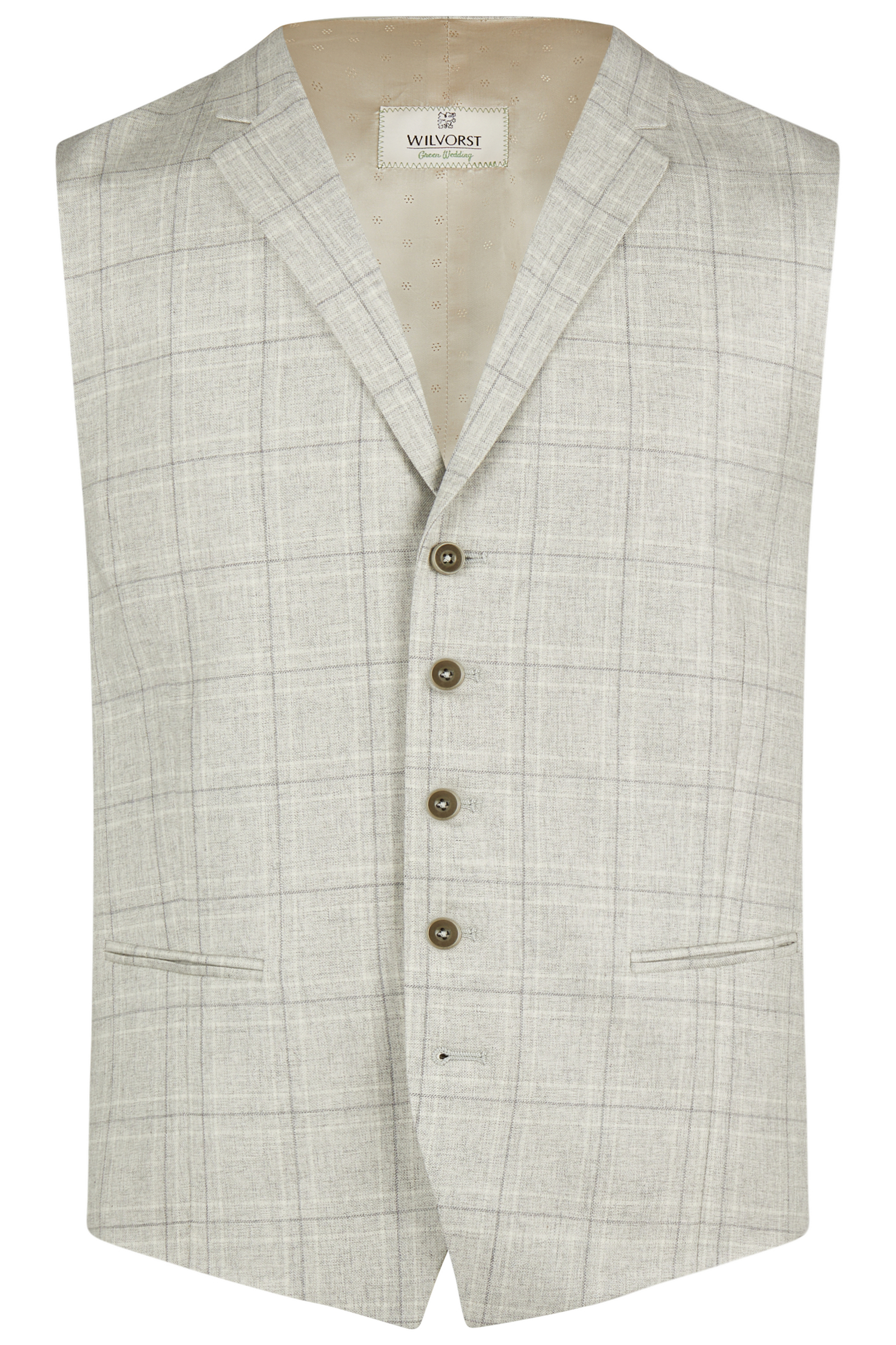 Wilvorst slim fit világos szürke vintage esküvoi mellény