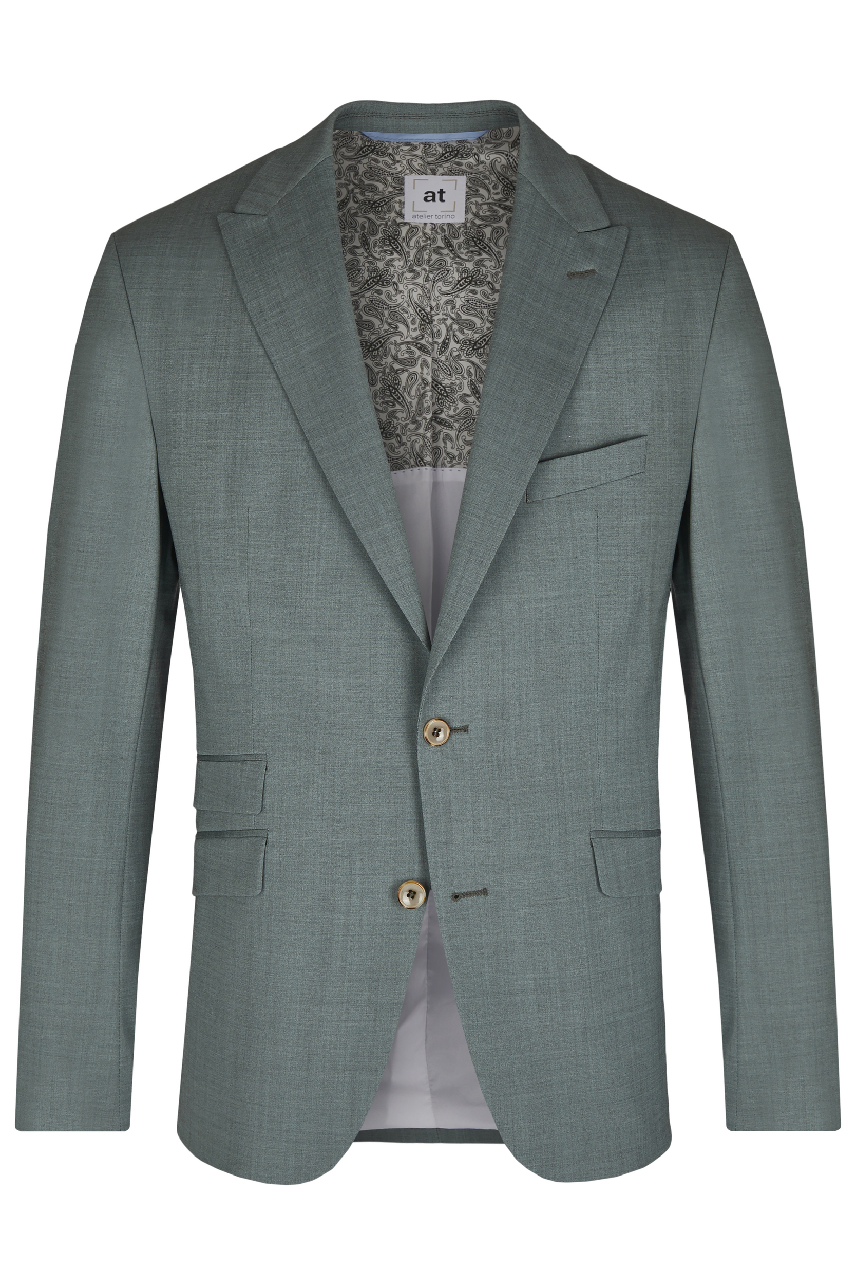Atelier Torino slim fit, zsálya zöld öltöny