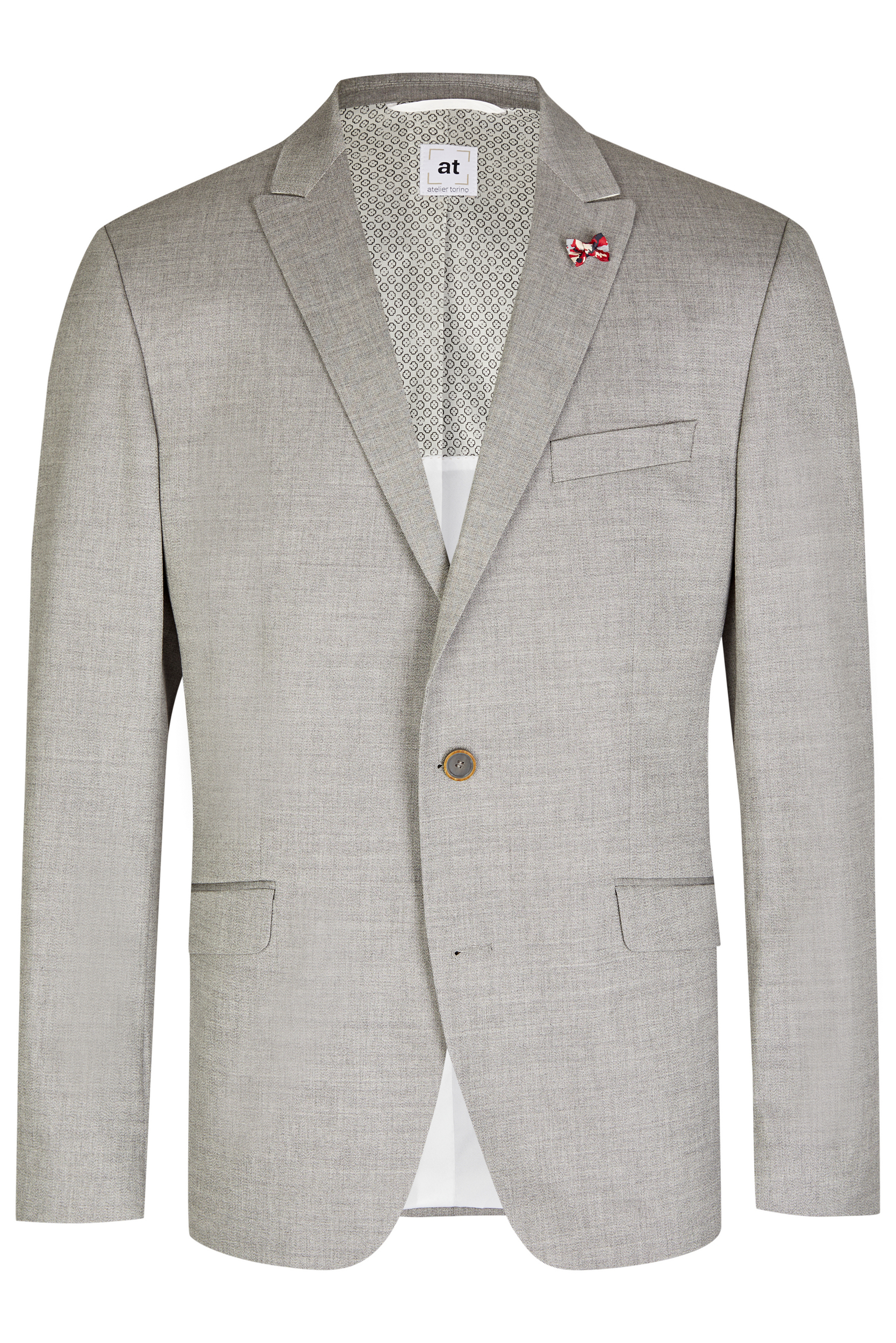 Atelier Torino slim fit, világos szürke öltöny